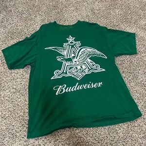Green Budweiser graphic tee